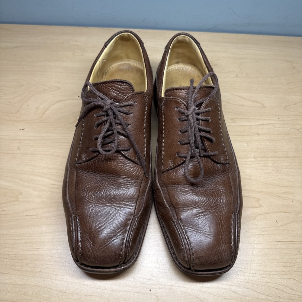 SANDRO MOSCOLONI Mens Sz 9D Dress Shoes Soft Brown Leather 53310 Made Brazil